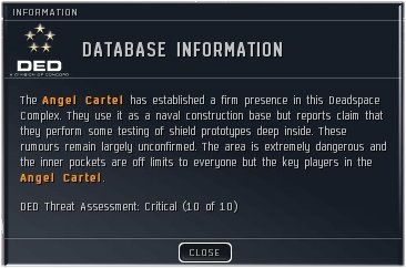 DED database information window